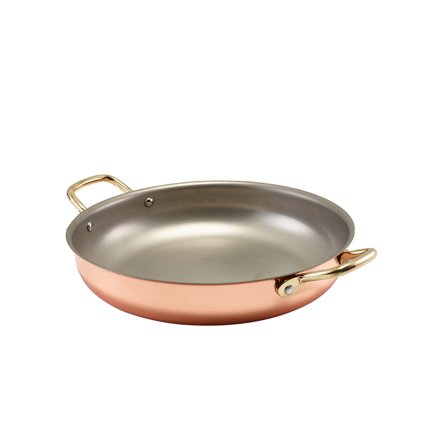 Round bowl with handles, stainless steel copper-colored - 24,5x5cm (3 pcs.)