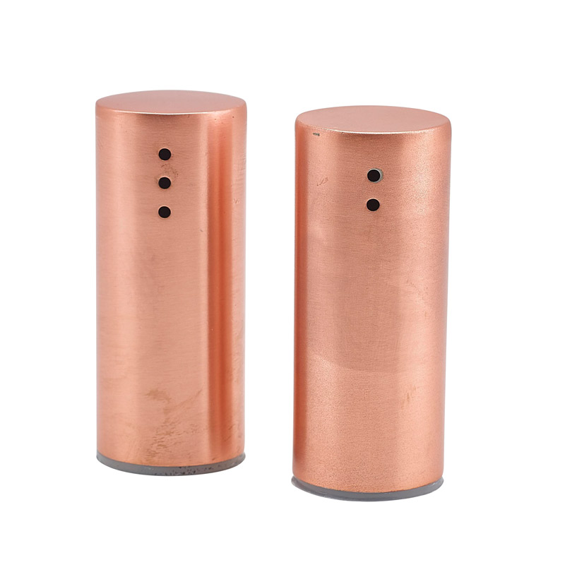 Salt & Pepper shaker, stainless steel, copper colored - 7,5cm (1 set)