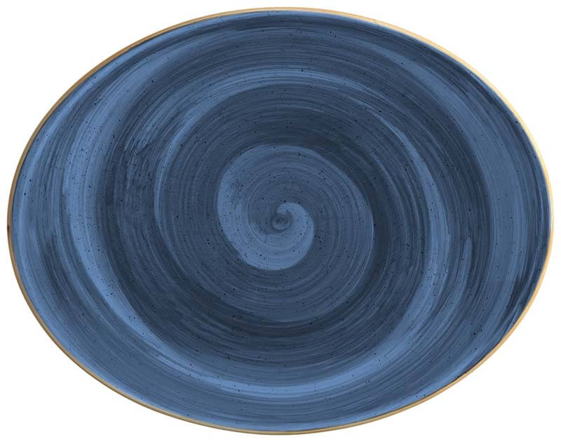 Bonna Aura Dusk Moove Oval plate 31x24cm blue - 6 pcs. Bonna Aura Dusk Moove Oval plate 31x24cm blue - 6 pcs.
