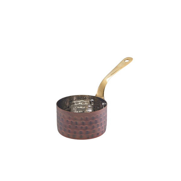 Mini saucepan, stainless steel antique copper-colored - 7,8 x 4,5 cm (6 pcs.)
