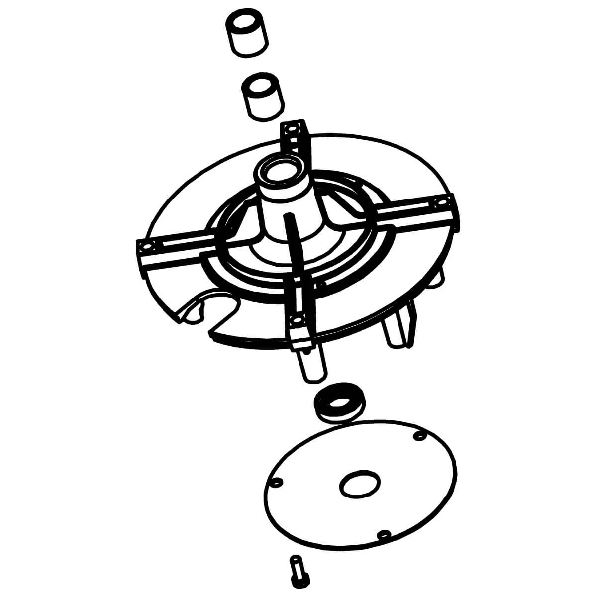 Complete intermediate flange - Santos #10 (10500) Complete intermediate flange - Santos #10 (10500)