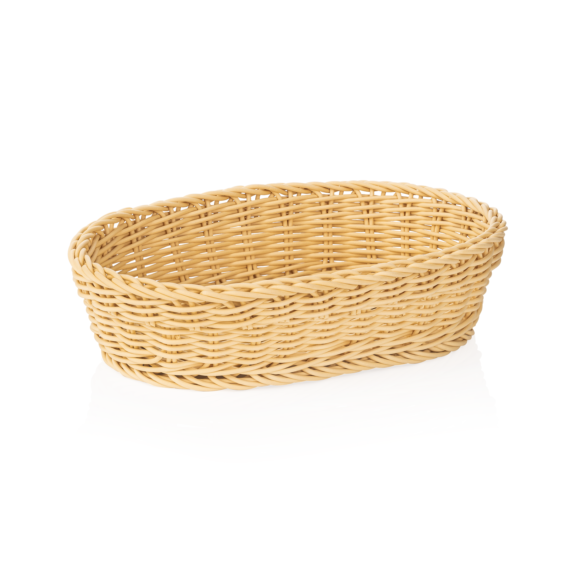 Light beige polypropylene basket - 28x16x8 Light beige polypropylene basket - 28x16x8