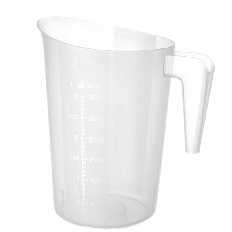 Measuring cup, stackable, PP - scale up to 3000ml
