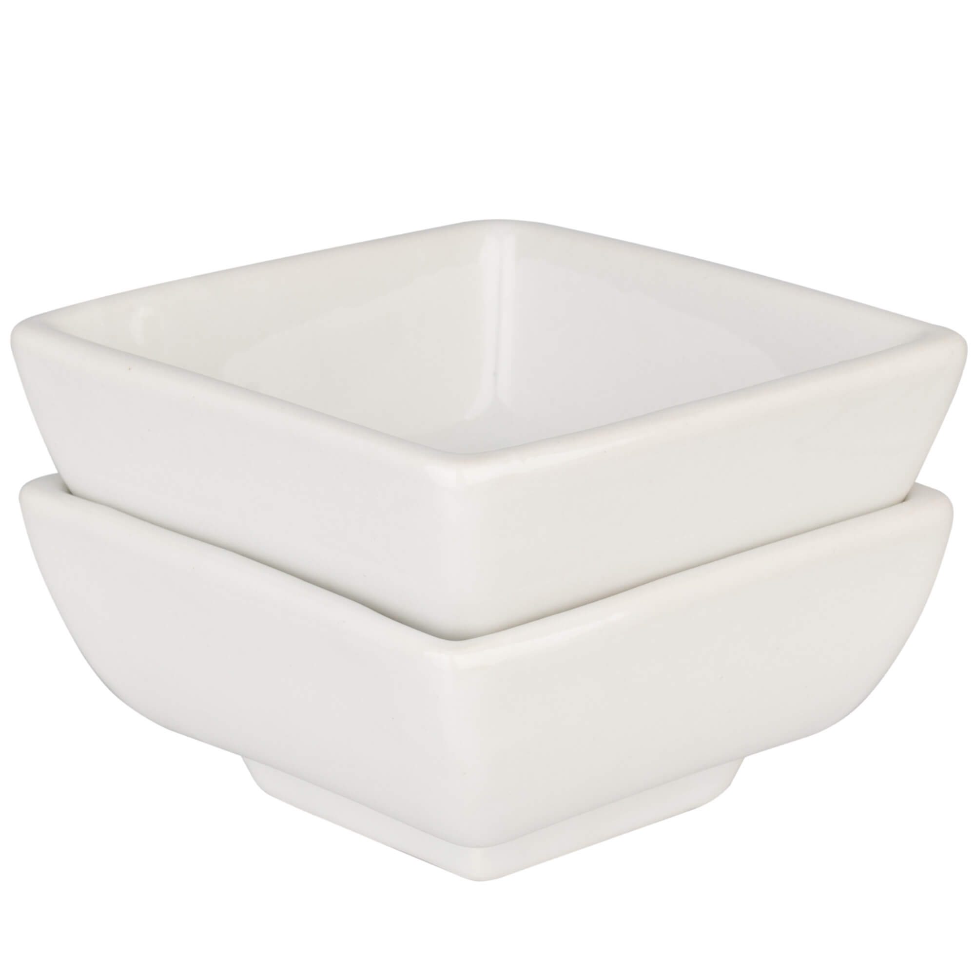 Dip bowl square, porcelain, white - 7x7x4cm