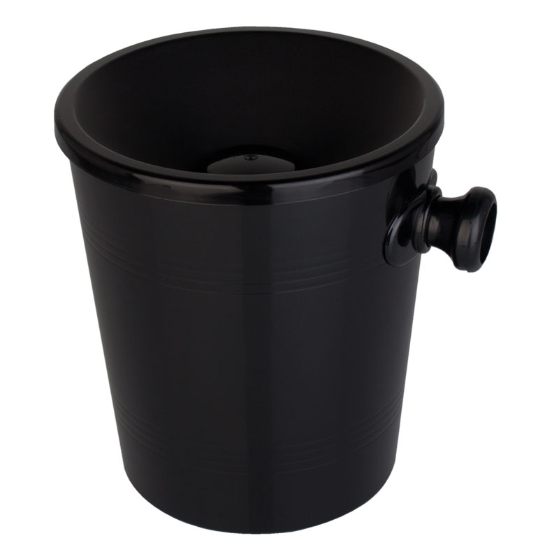 Mini spittoon, black plastic - 1,2 l (1 piece)