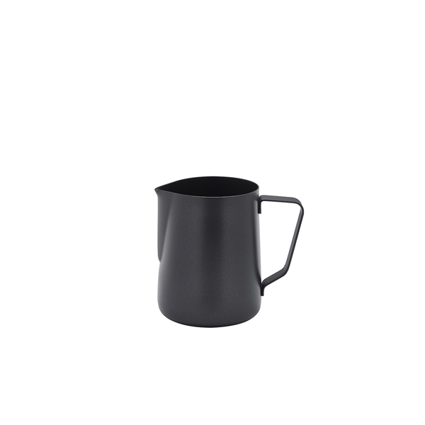 Milk jug stainless steel black, non-stick - 340ml