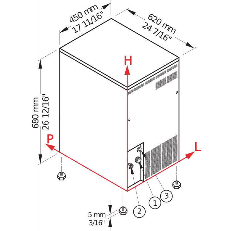 Brema Flake Ice Maker GB Series 601A HC - Flake Ice (67kg) Brema Flake Ice Maker GB Series 601A HC - Flake Ice (67kg)