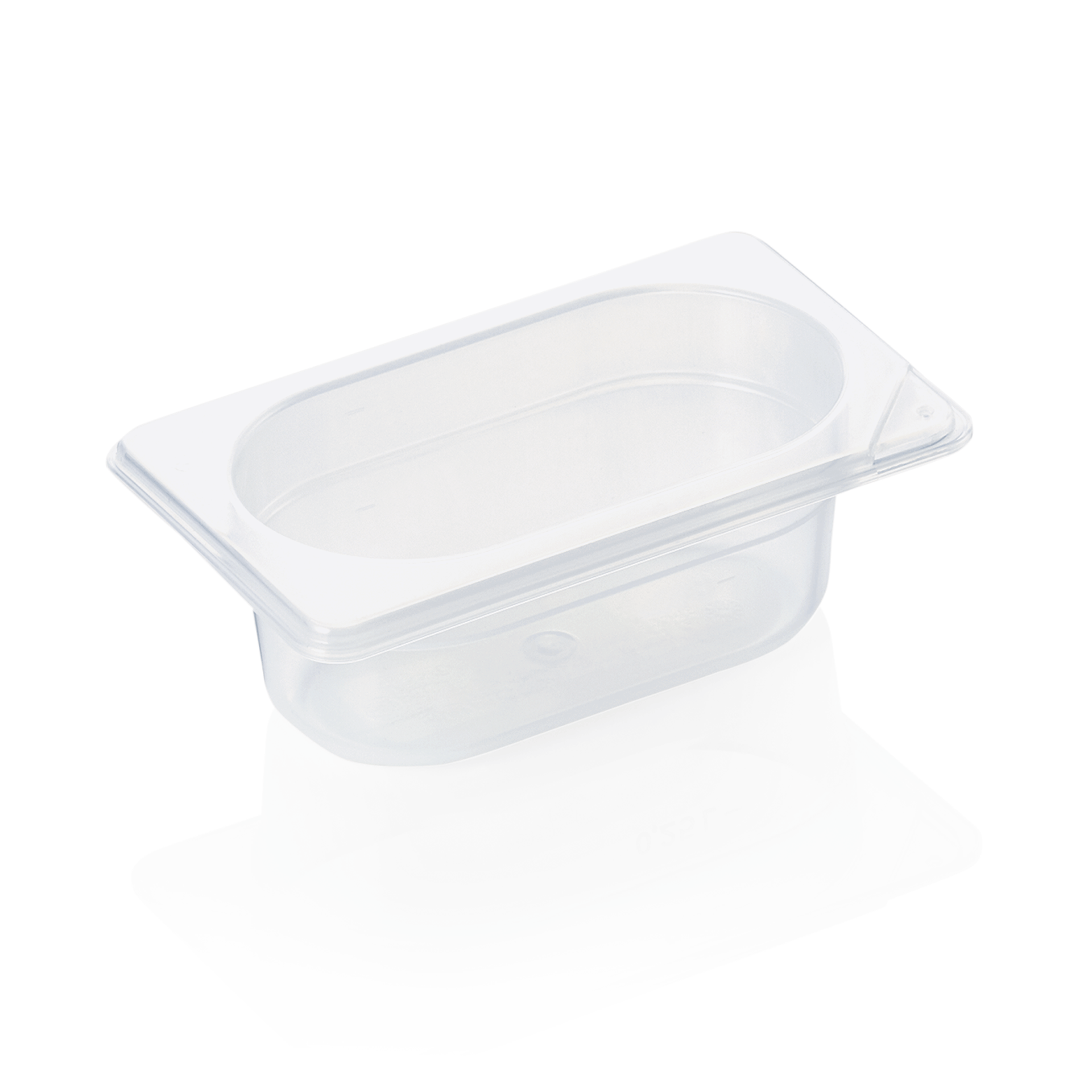 GN 1/9 container with scale, with lid, polypropylene - H 6,5cm (GN 89 series) GN 1/9 container with scale, with lid, polypropylene - H 6,5cm (GN 89 series)