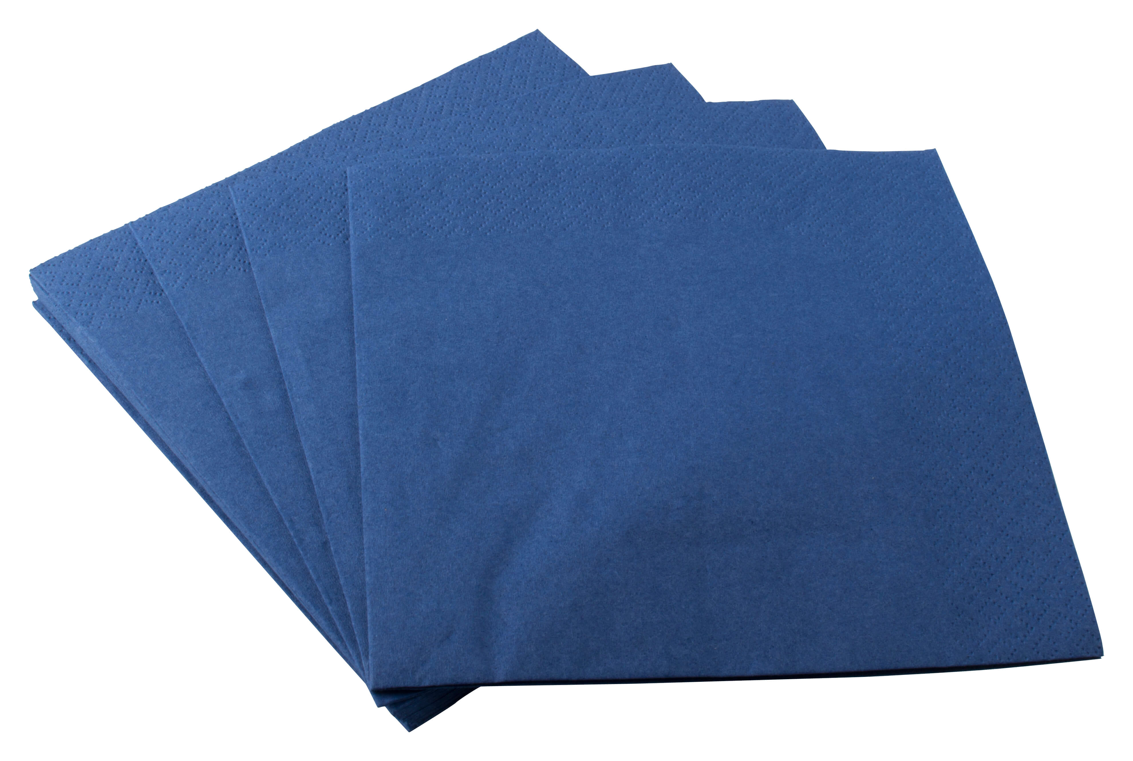 Pure pulp tissue, blue -  3-plies - 33 x 33cm (250pcs.)