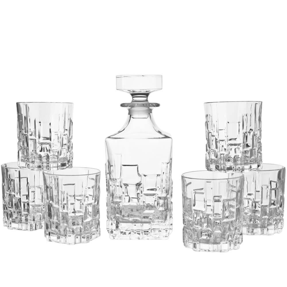 Whisky Set Etna, RCR - 1 carafe + 6 tumbler