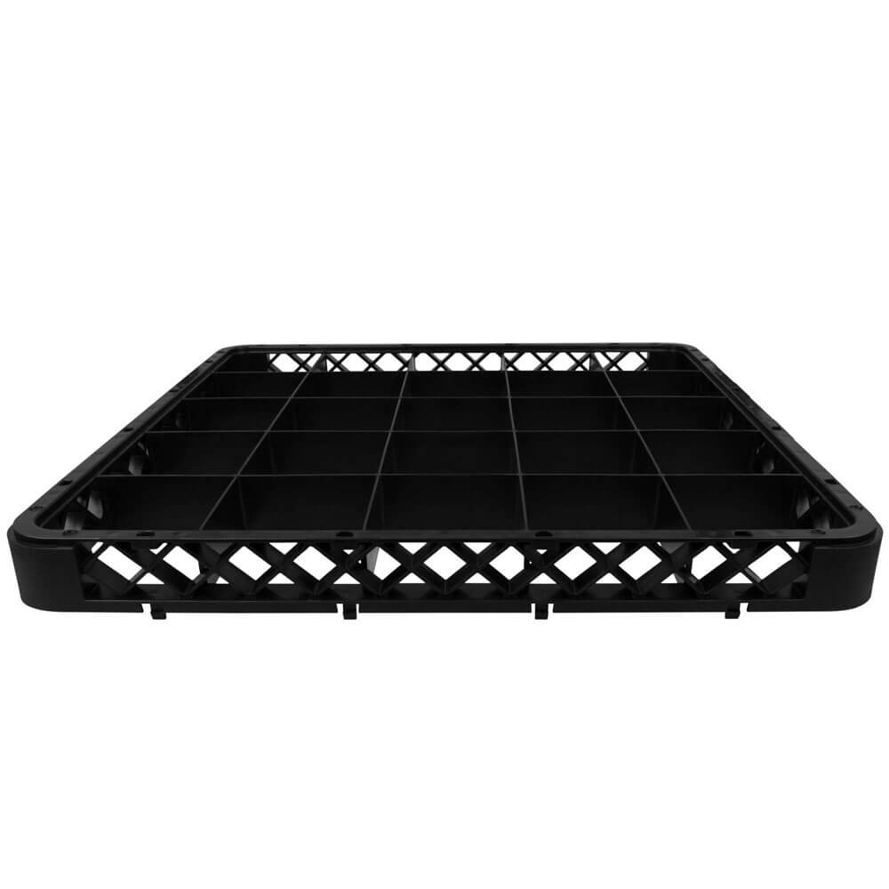 25-compartment glass rack attachment, black - 50x50x4,5cm