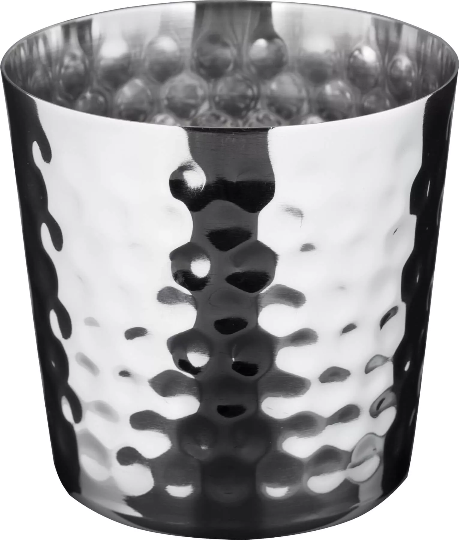 Stainless steel cup, hammered, polished - 400ml Stainless steel cup, hammered, polished - 400ml