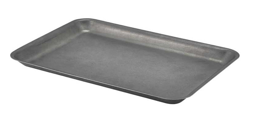 Tray, stainless steel, vintage - 31,5x21,5cm