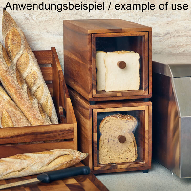 Acacia Wood Bread Box - 17,6x32,5x19cm (GN 1/3) Acacia Wood Bread Box - 17,6x32,5x19cm (GN 1/3)
