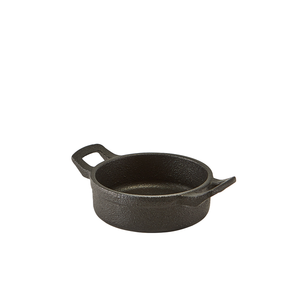 Round mini cast iron casserole dish with eyelets - 220ml (6 pcs.)