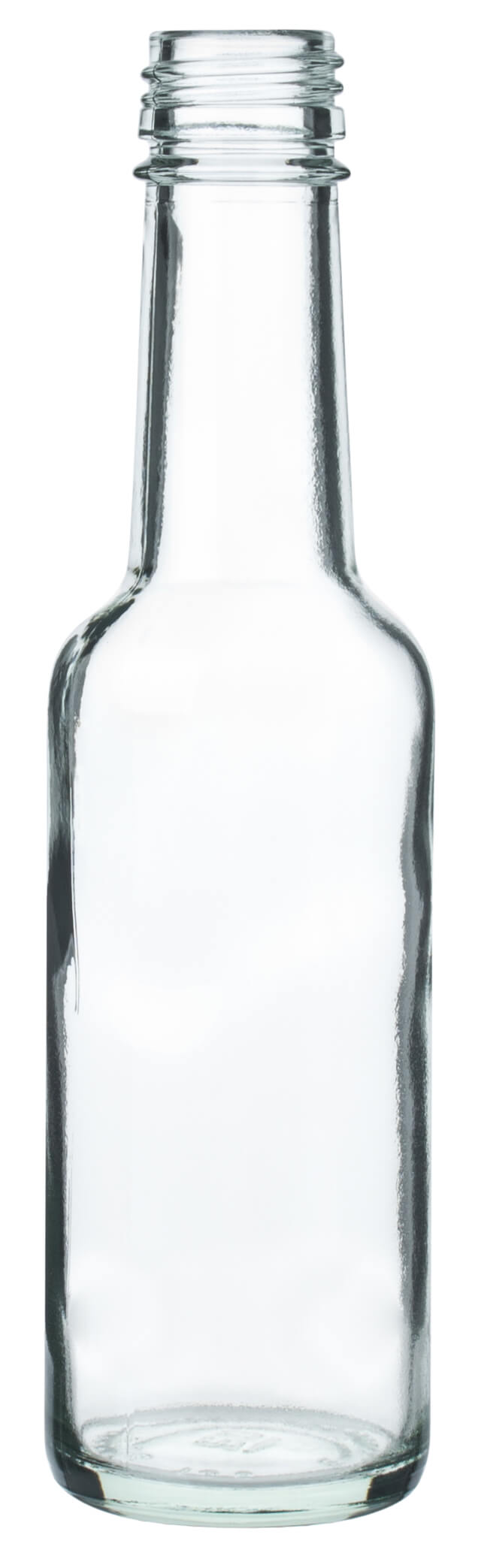 Glass bottle straight neck clear - 200ml