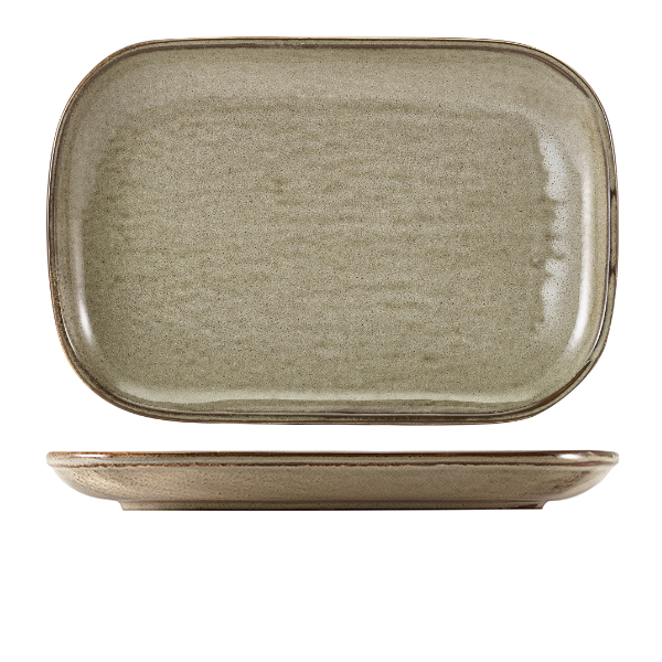 Rectangular plate Terra Smoke Grey – 34,5 × 23,5 cm (6 pcs.)
