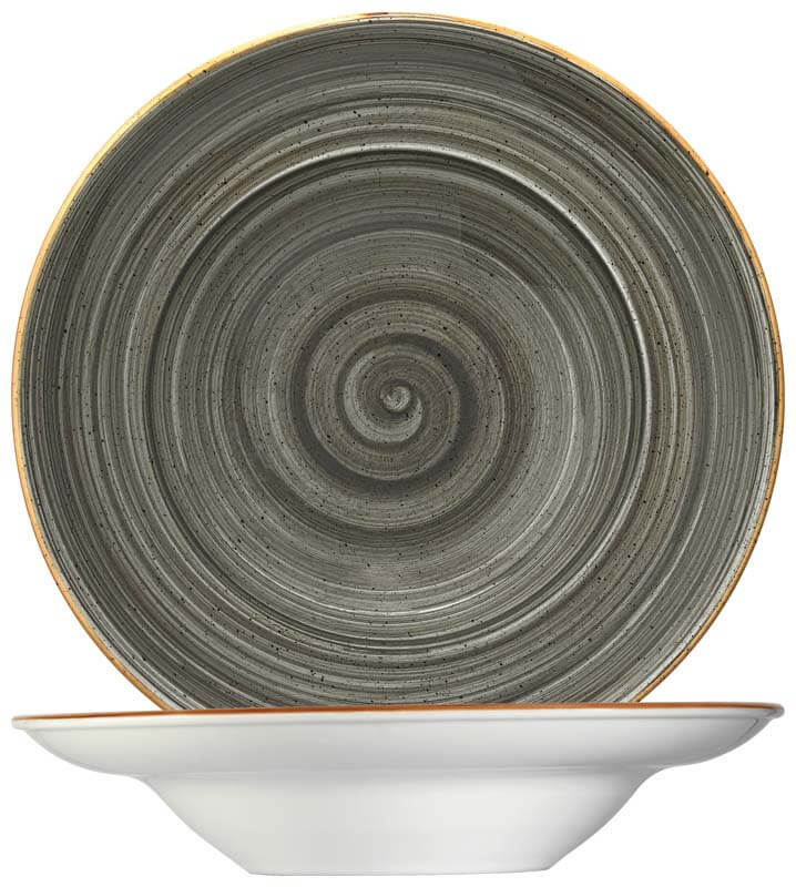 Bonna Aura Space Gourmet Pasta plate 27cm grey - 6 pcs. Bonna Aura Space Gourmet Pasta plate 27cm grey - 6 pcs.