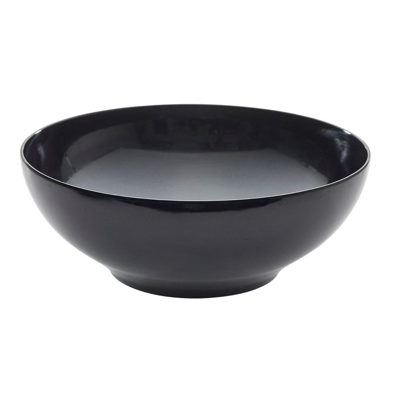 Round Buffet Bowl, Black Melamine - 8,6l / 35,5cm