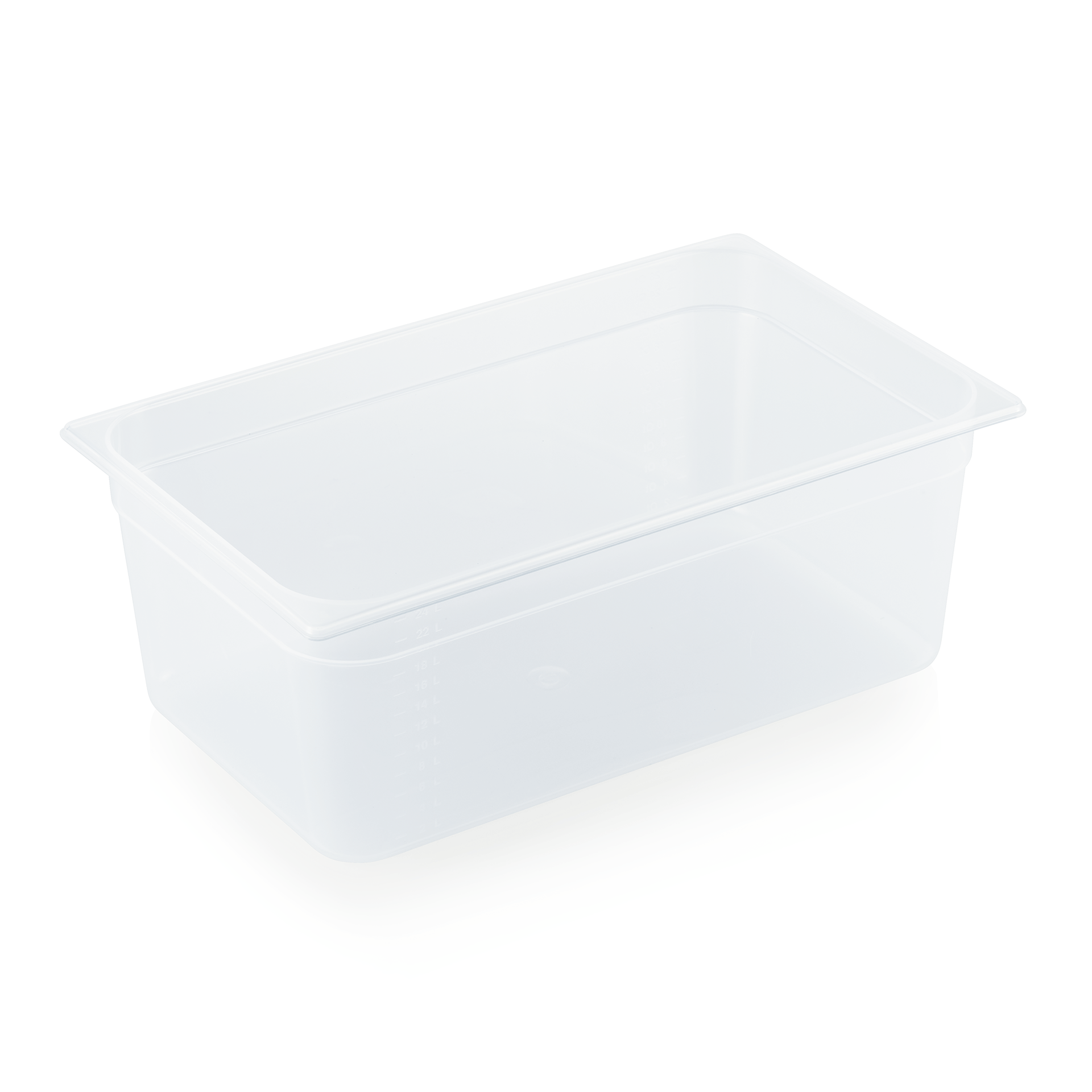 GN 1/1 container with scale, polypropylene - H 20cm (GN 84 series) GN 1/1 container with scale, polypropylene - H 20cm (GN 84 series)