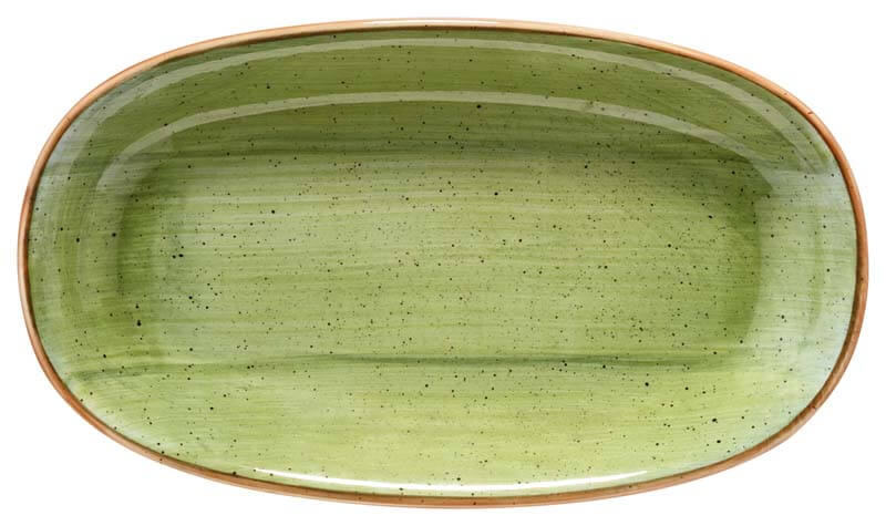 Bonna Aura Therapy Gourmet Oval plate 19x11cm green - 12 pcs. Bonna Aura Therapy Gourmet Oval plate 19x11cm green - 12 pcs.