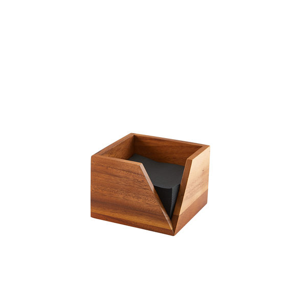 Napkin holder, acacia wood - 14x14x10cm Napkin holder, acacia wood - 14x14x10cm