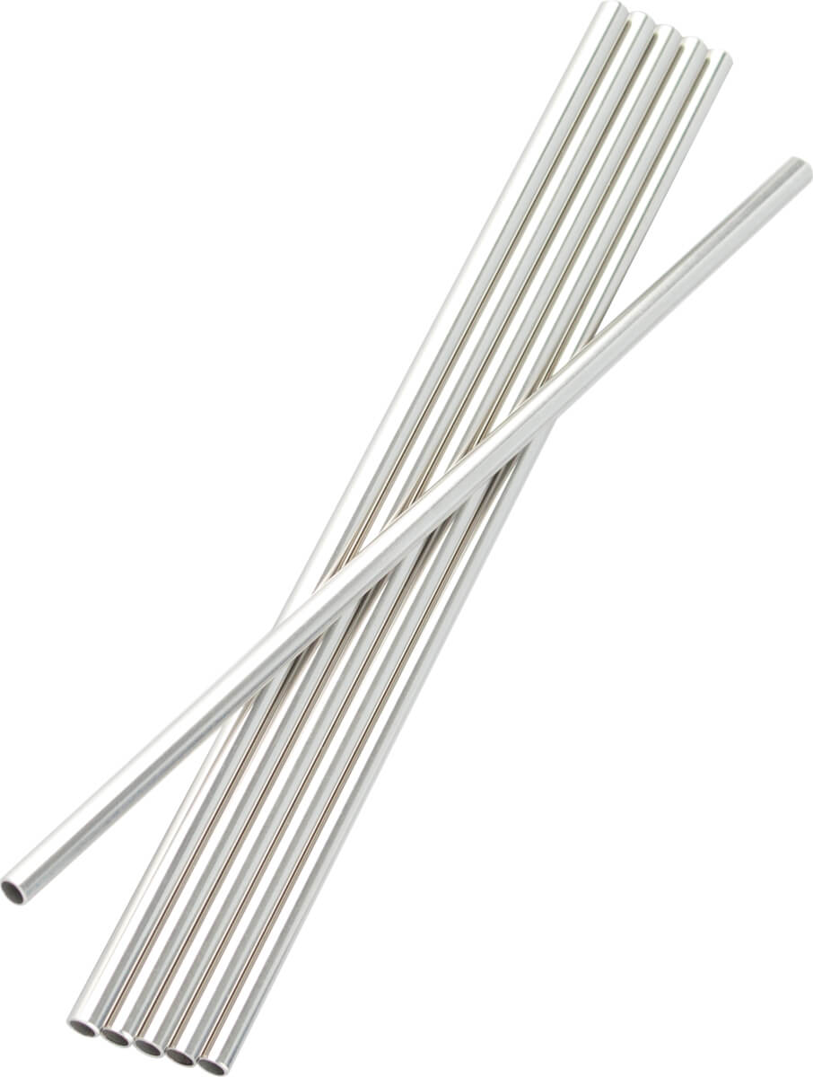 Drinking straws, stainless steel (6x230mm) - 6 pcs.