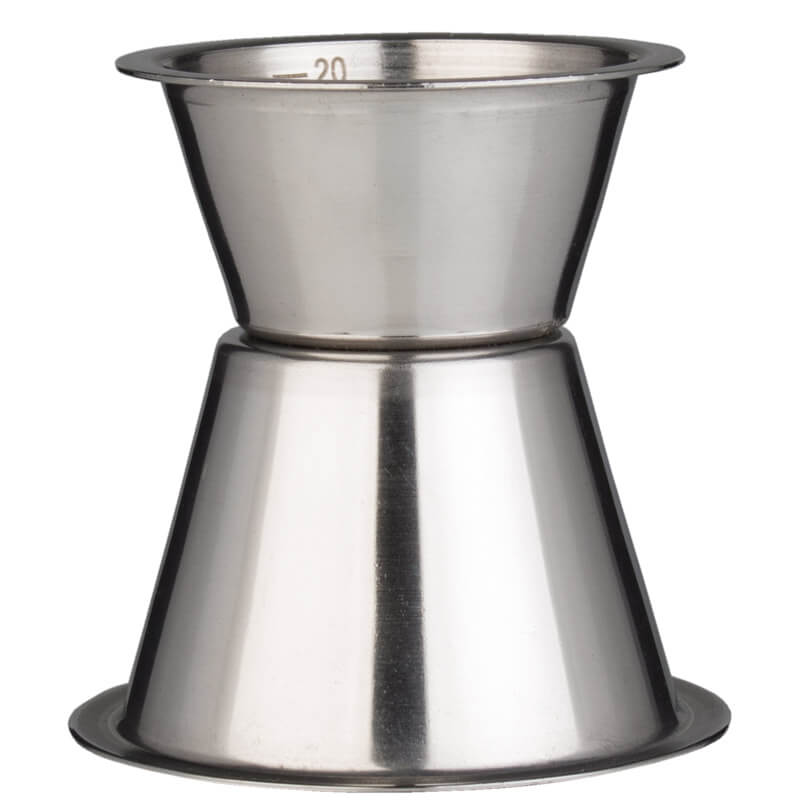 Double jigger 20/40ml, scaling - stainless steel