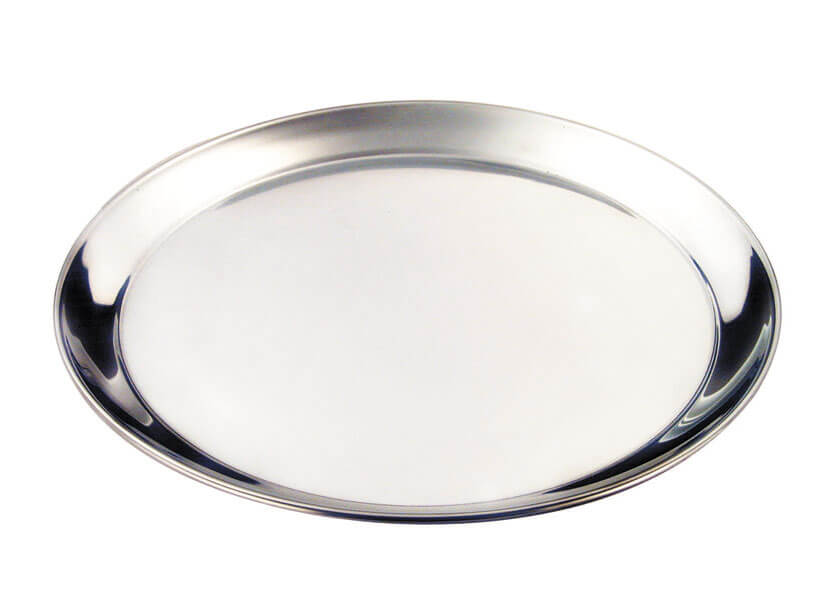 Tray, stainless steel, round - 30cm