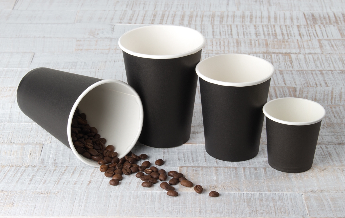 Coffee cups Fiesta, paper, black - various sizes