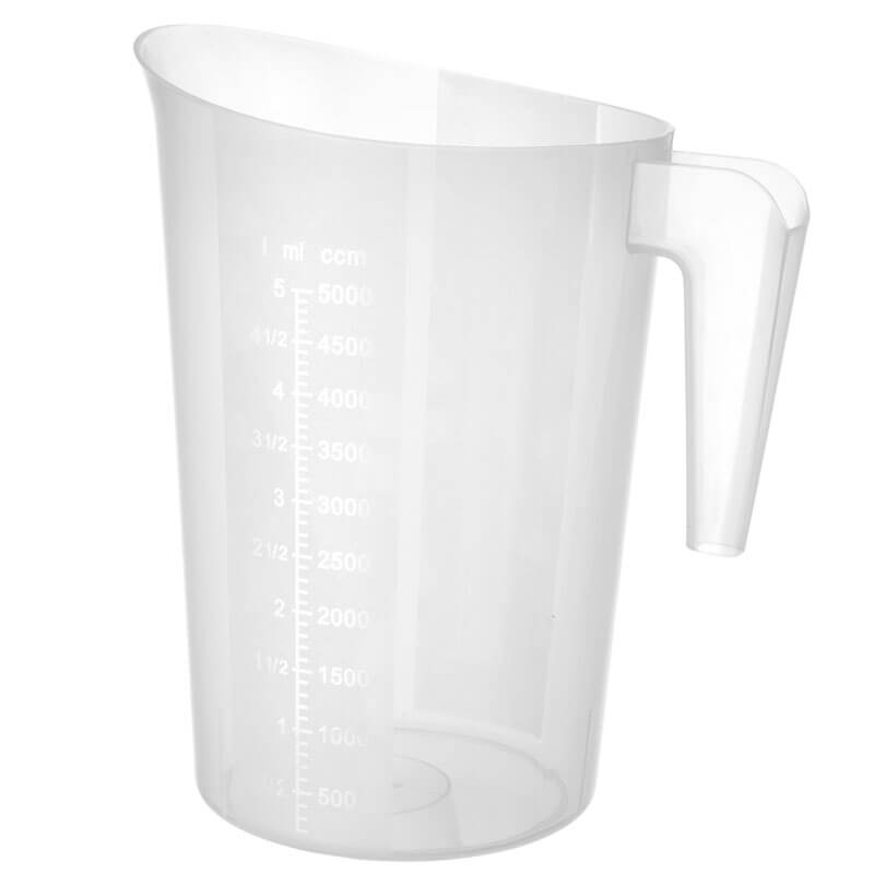Measuring cup, stackable, PP - scale up to 5000ml