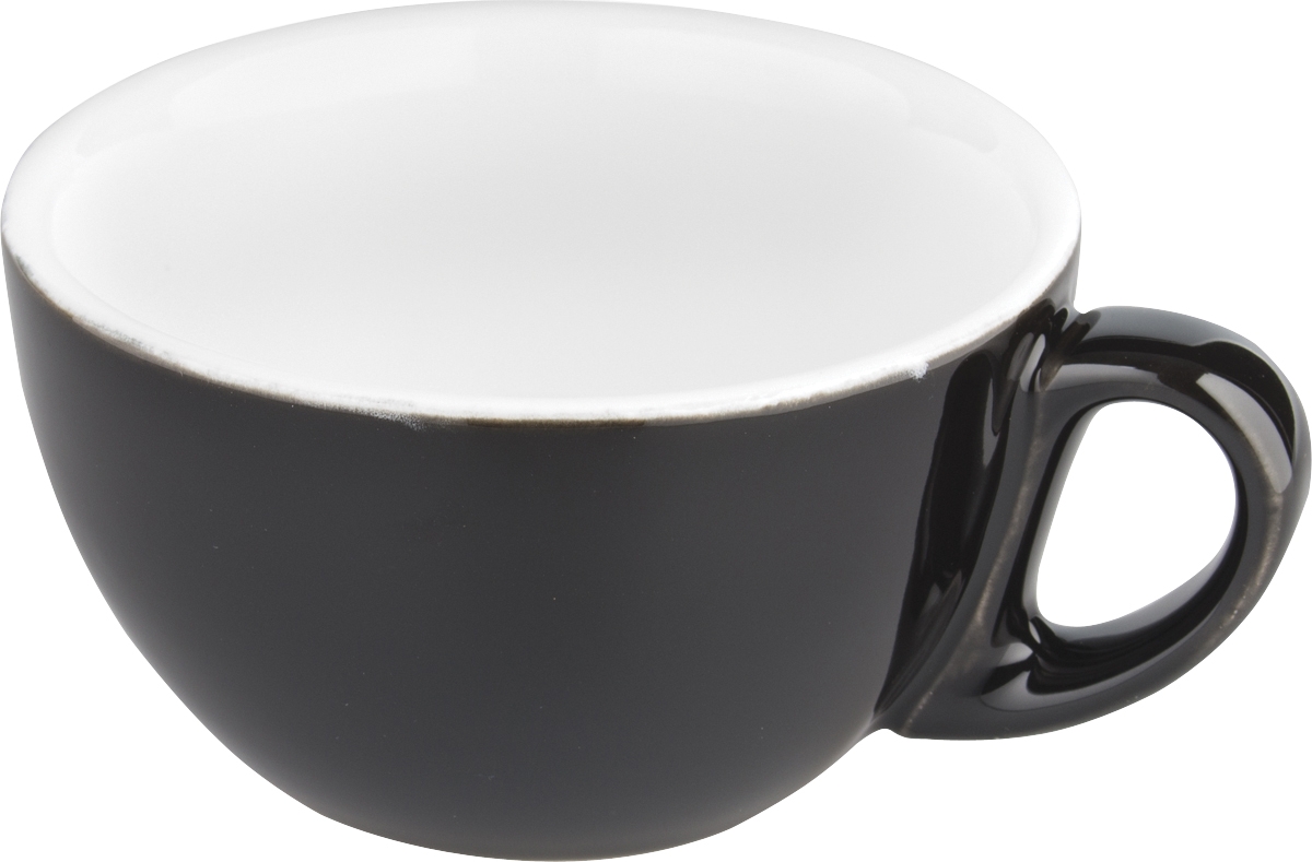 Saucer Cappuccino Cup Italia Black, black and white - 15cm