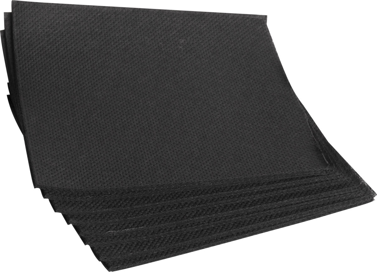 Cocktail napkins, 20x20cm, 1/4 fold, 2-layers - black (125 pcs.)