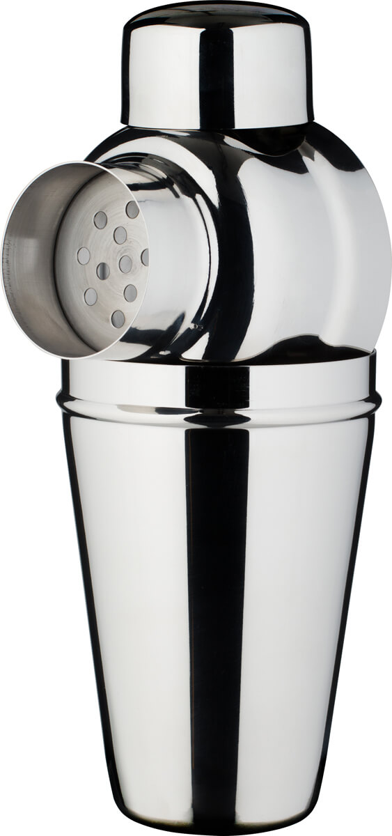 Cocktail shaker, BAR AID, polished stainless steel, tripartite (500ml)