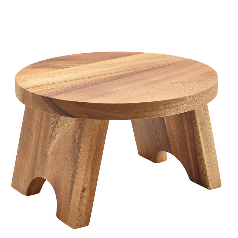 Round Buffet Riser, acacia wood - 25cm Round Buffet Riser, acacia wood - 25cm