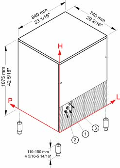 Brema Ice Cube Maker CB Series 1565A HC B-QUBE DP - Cubes (152 kg) Brema Ice Cube Maker CB Series 1565A HC B-QUBE DP - Cubes (152 kg)