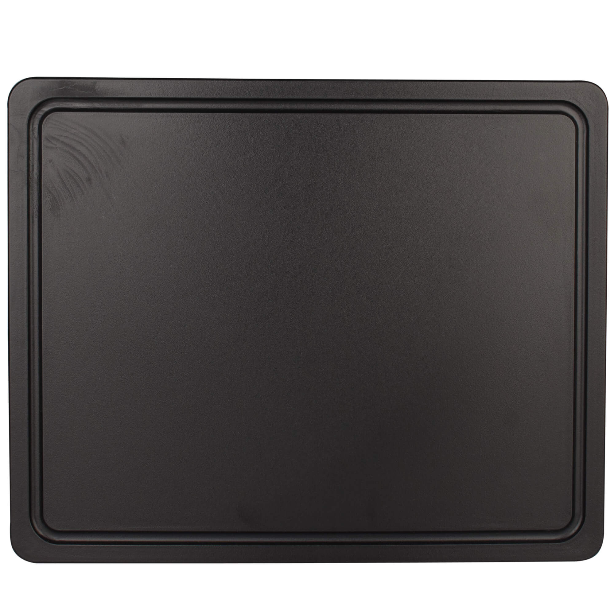 Cutting board with juice groove, HDPE black - 32,5x26,5x1,4cm