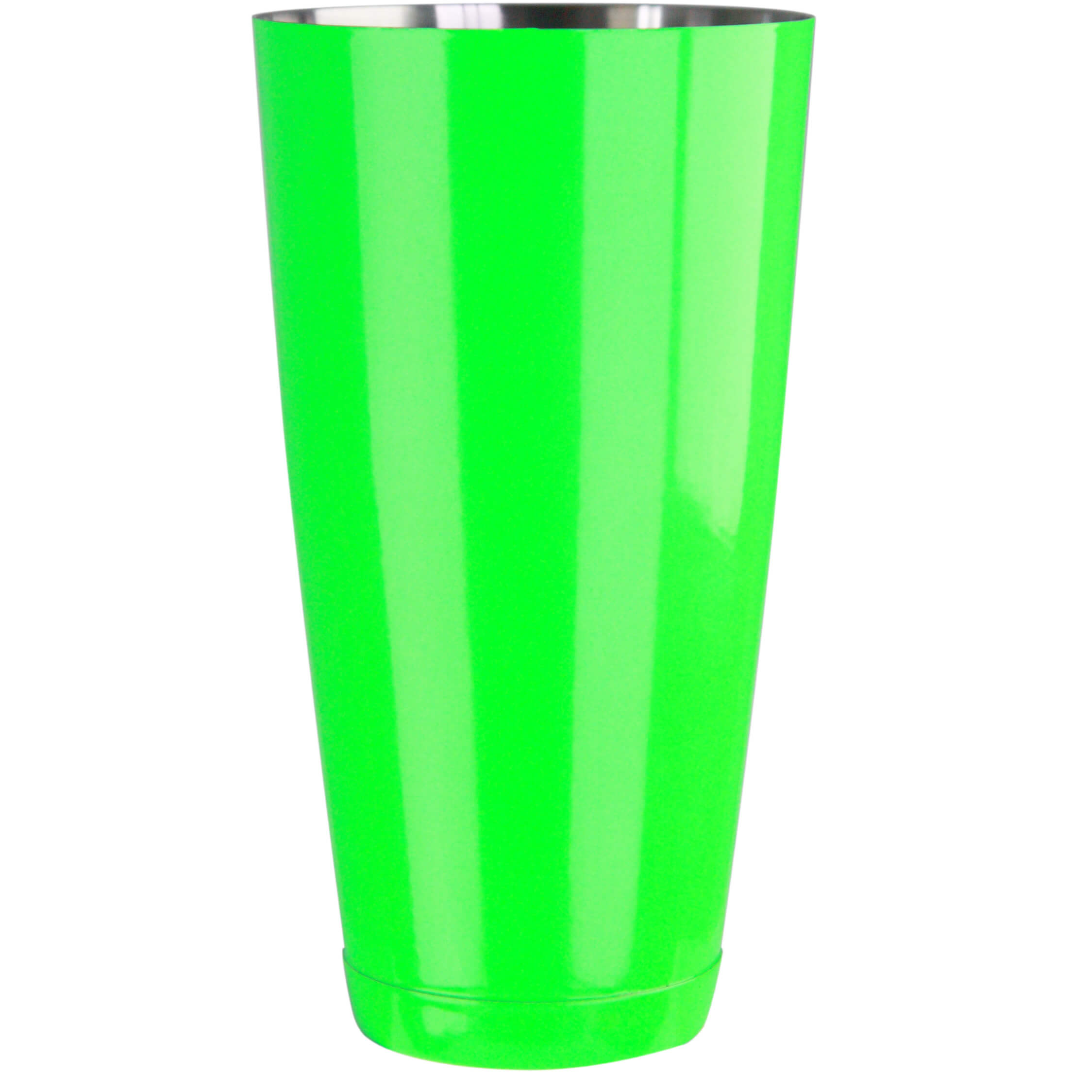 Boston shaker, powder coated stainless steel  - neon green (845ml)