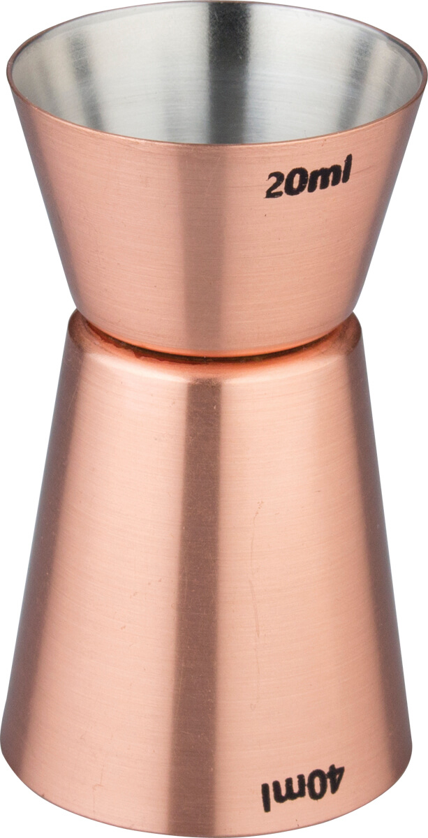 Double Jigger, copper colored, stainless steel (2/4cl)