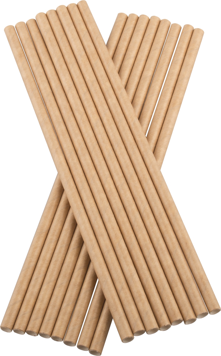 Drinking straws, paper (6x200mm), Prime Bar - beige