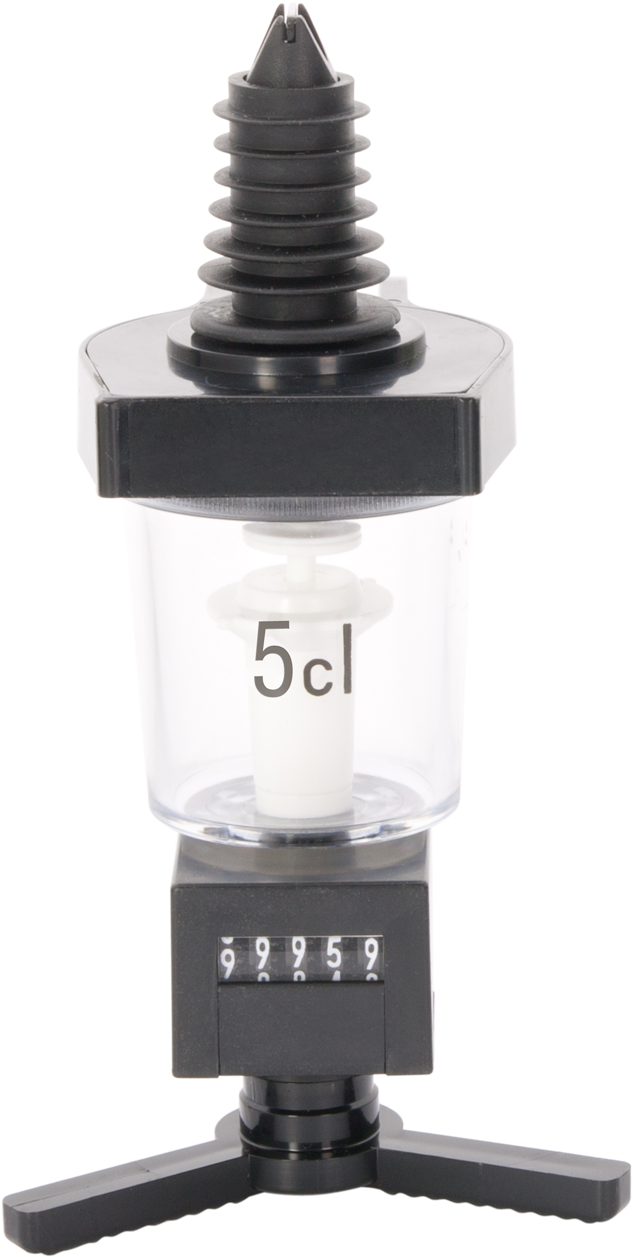 Measure pourer with centred numerator, plastic (0,7l - 1,0l) - 3,5cl