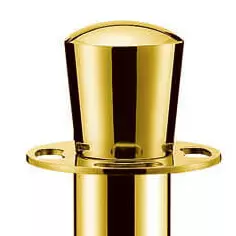 Queue-management post stainless steel gold cylinder Queue-management post stainless steel gold cylinder