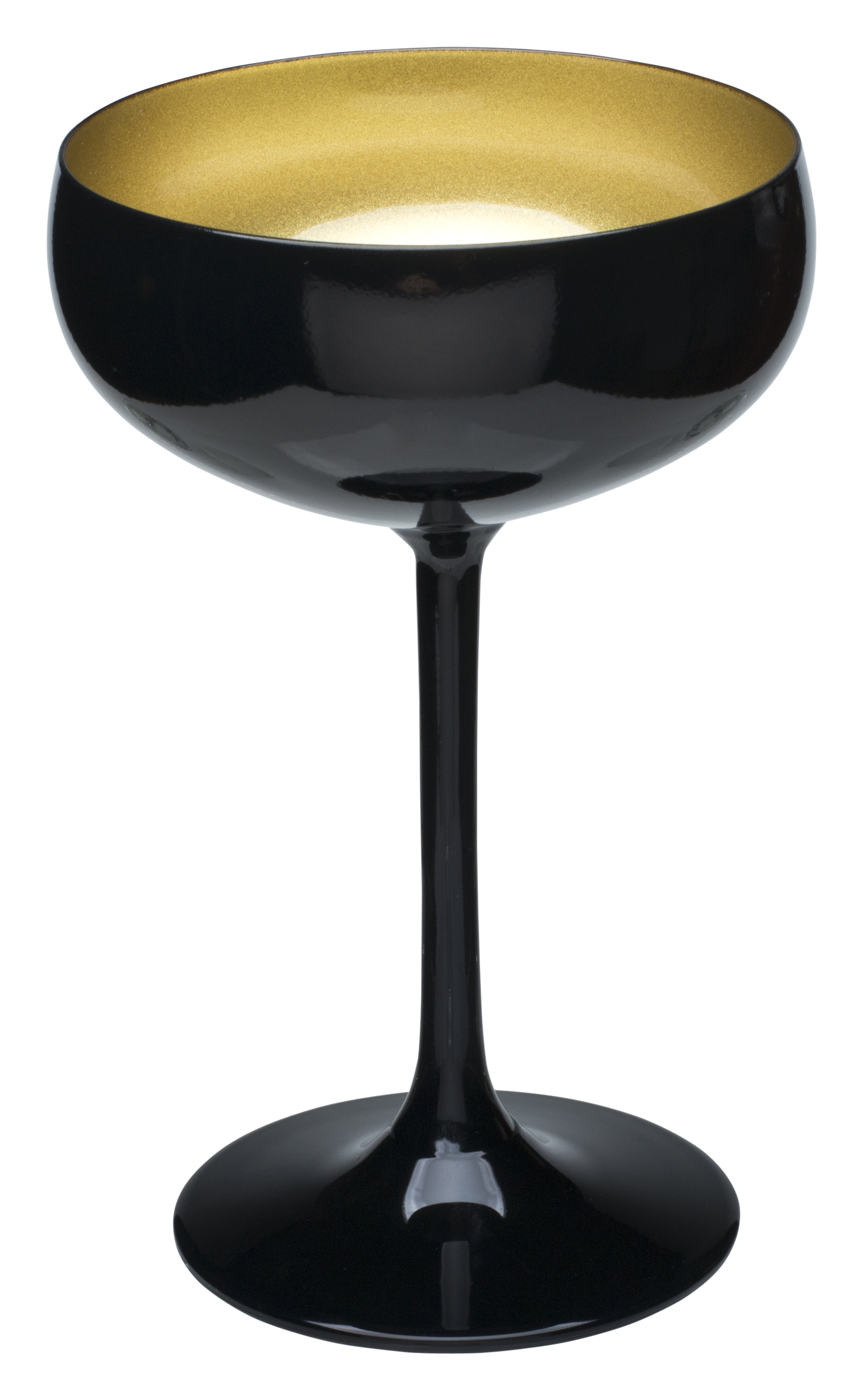 Cocktail Cup, glossy black/gold, Elements Stölzle - 230ml