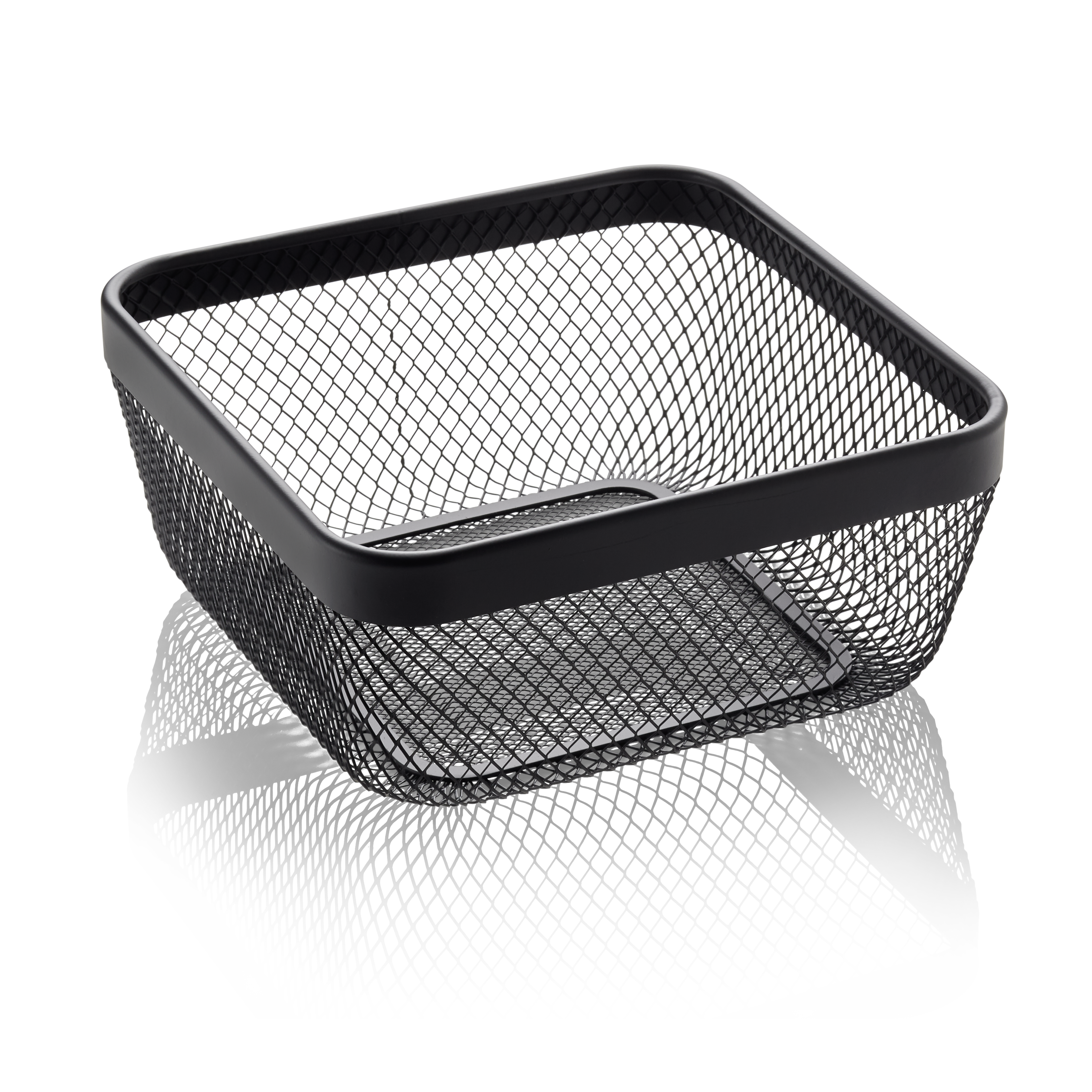 Metal basket, black - 24.5x24.5x11cm Metal basket, black - 24.5x24.5x11cm