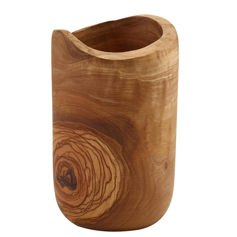 Olive Wood Cutlery Holder - 8x13cm Olive Wood Cutlery Holder - 8x13cm