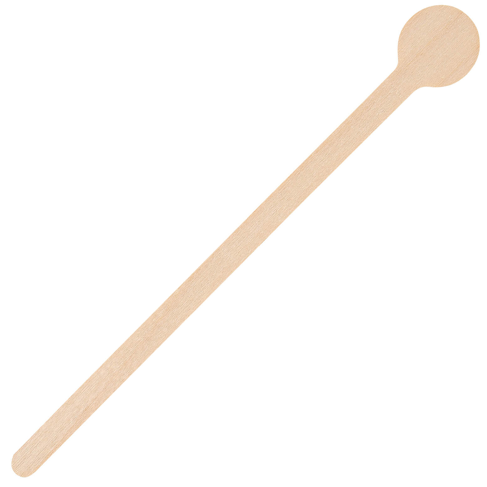 Cocktail stirrer Disk, wood - 15cm (100 pcs.)