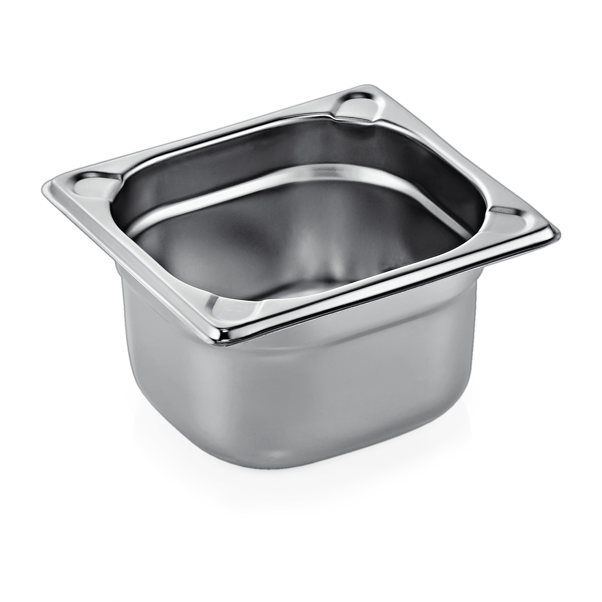 GN 1/6 container, U-shaped corners, CNS - H 10cm (GN CORE series)