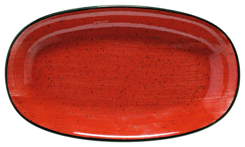 Bonna Aura Passion Gourmet Oval plate 19x11cm red - 12 pcs.