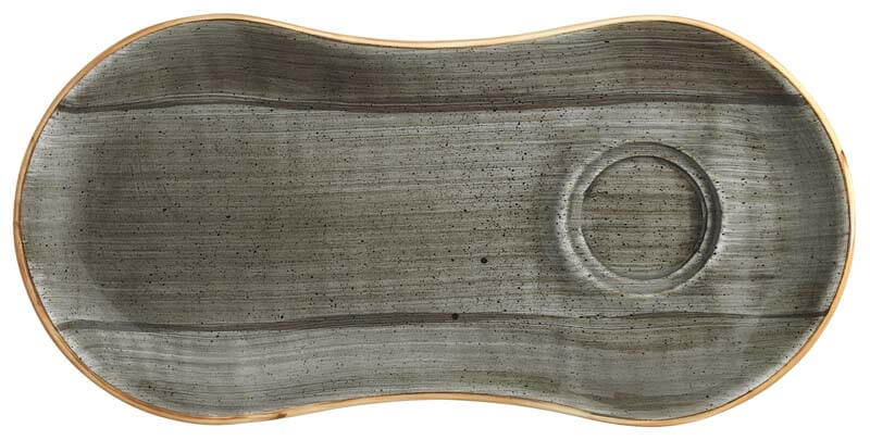 Bonna Aura Space Gourmet Set plate 25x12cm grey - 12 pcs. Bonna Aura Space Gourmet Set plate 25x12cm grey - 12 pcs.