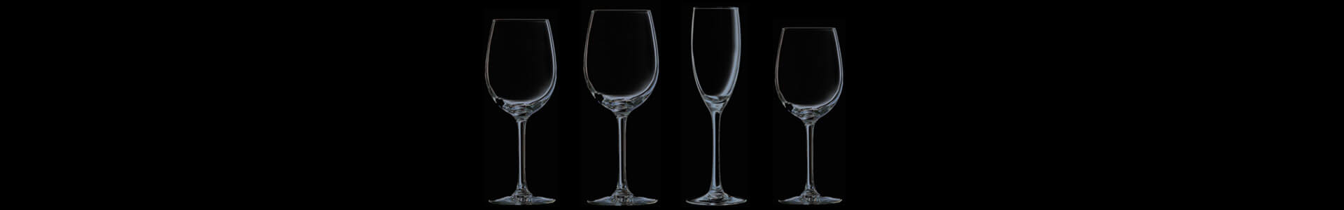 Wine glasses from Arcoroc's Vina series.
